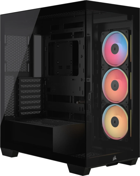 Corsair 3500X LX-R RGB iCUE LINK, schwarz, Glasfenster