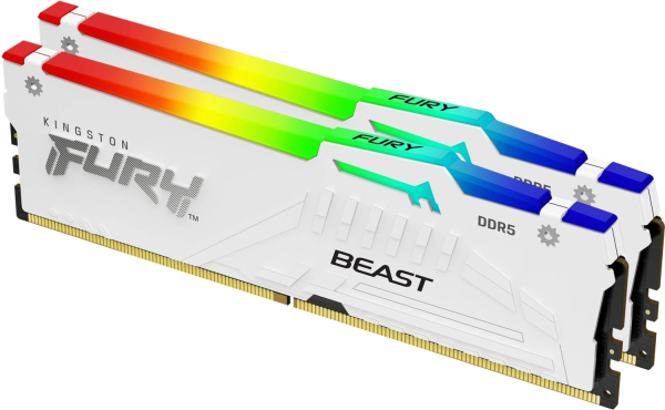 64GB DDR5-6000/CL30 Kingston FURY Beast RGB weiß