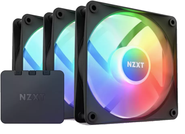 3er-Pack NZXT F Series F120 RGB Core, schwarz, 120mm