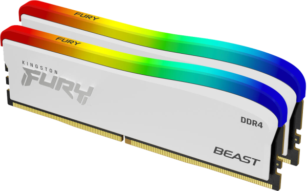 32GB DDR4-3200/CL16 Kingston FURY Beast RGB weiß