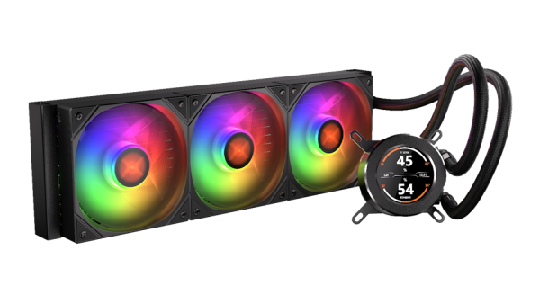 Krux HydroGlance 360 ARGB LCD, schwarz