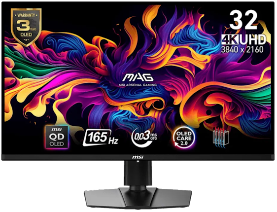 31.5" UHD 160Hz, MSI MAG 321UPDE QD-OLED