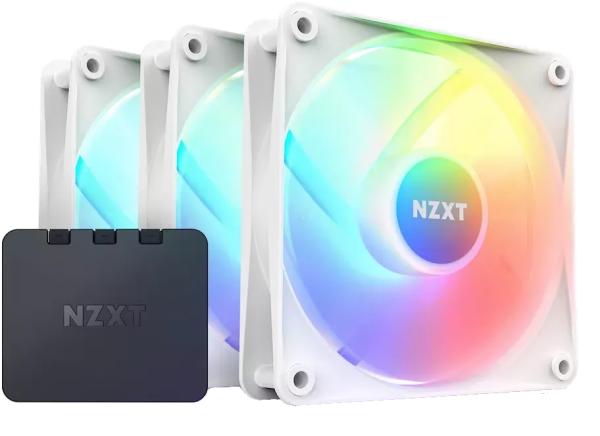 3er-Pack NZXT F Series F120 RGB Core, weiss, 120mm